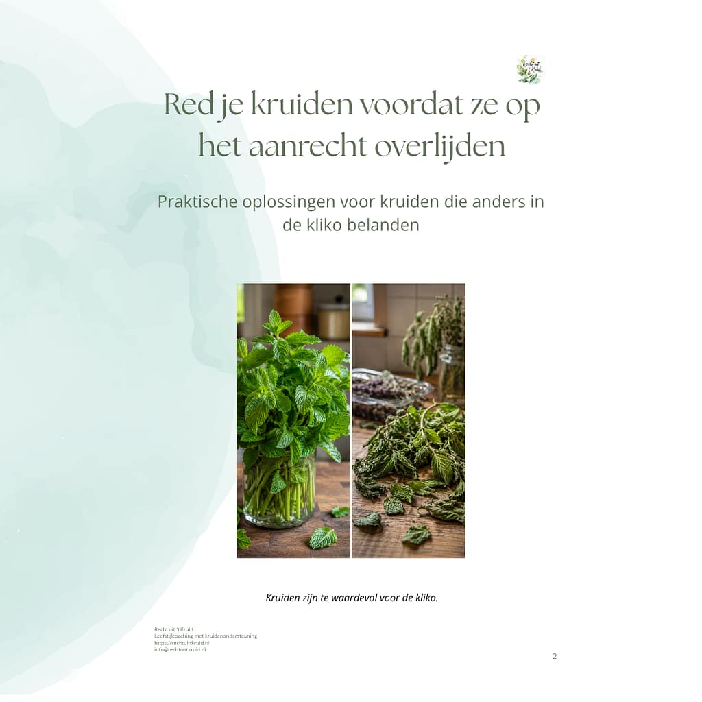 Red je kruiden voordat ze op het aanrecht overlijden